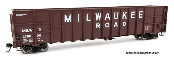 WalthersMainline HO 61' Wood Chip Gondola - Ready To Run -- Milwaukee Road #276147