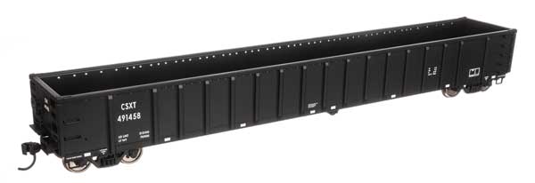 Walthers Mainline 68' Railgon Gondola - Ready To Run -- CSX Transportation #491458 - 910-6443