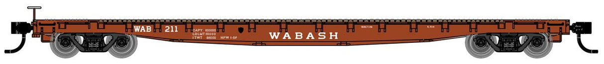 Walthers Mainline 53'  GSC Flatcar - Ready to Run -- Wabash #211
