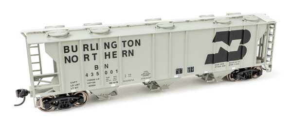 WalthersMainline HO 50' Pullman-Standard PS-2 2893 3-Bay Covered Hopper - Ready to Run -- Burlington Northern #435001