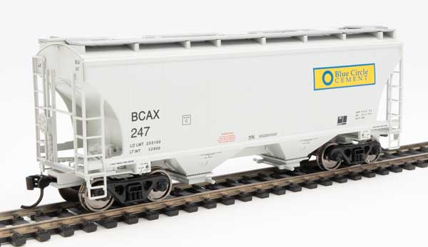 Walthers Mainline 39' Trinity 3281 2-Bay Covered Hopper - Ready to Run -- Blue Circle Cement #247 - 910-7567