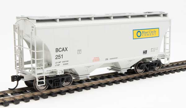 Walthers Mainline 39' Trinity 3281 2-Bay Covered Hopper - Ready to Run -- Blue Circle Cement #251 - 910-7568