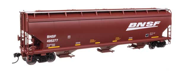 WalthersMainline HO 60' NSC 5150 3-Bay Covered Hopper - Ready to Run -- BNSF Railway #495277