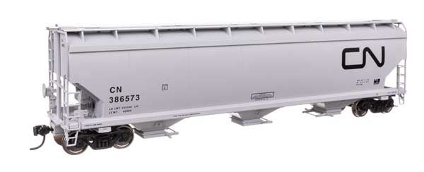 WalthersMainline HO 60' NSC 5150 3-Bay Covered Hopper - Ready to Run -- Canadian National (CN) #386573