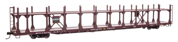 WalthersMainline HO 89' Flatcar w/Bi-Level Open Auto Rack - Ready to Run -- Illinois Central #901180