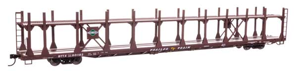 WalthersMainline HO 89' Flatcar w/Bi-Level Open Auto Rack - Ready to Run -- Illinois Central #901192