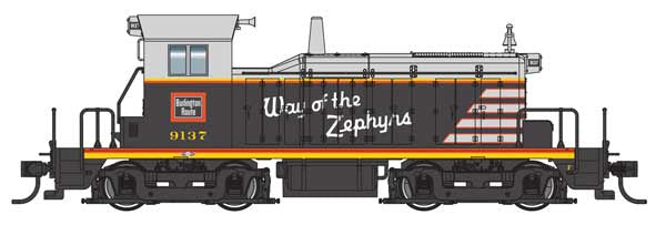WalthersMainline HO EMD SW1 - Standard DC -- Chicago Burlington & Quincy (CB&Q) #9137