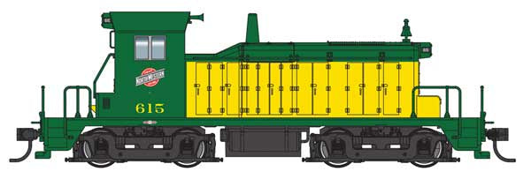WalthersMainline HO EMD SW1 - Standard DC -- Chicago & North Western (C&NW) #615