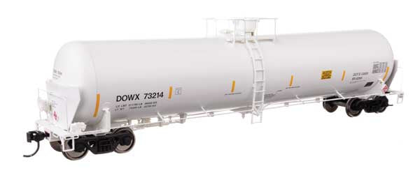 WalthersProto HO 55' Trinity Modified 30,145-Gallon Tank Car - Ready to Run -- Dow Chemical DOWX #73214