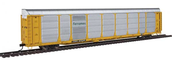WalthersProto 89' Thrall Bi-Level Auto Carrier - Ready To Run -- Ferromex Rack FXE #210396, TTGX Flatcar #973740 - 920-101360