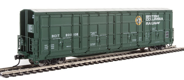 WalthersProto 56' Thrall All-Door Boxcar - Ready to Run -- British Columbia BCIT #800108 (green, white, yellow, Dogwood Logo) - 920-101919