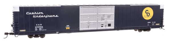 WalthersProto 86' Pullman-Standard Double-Door Hi-Cube Boxcar - Ready to Run -- Chesapeake & Ohio #493906