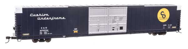 WalthersProto 86' Pullman-Standard Double-Door Hi-Cube Boxcar - Ready to Run -- Chesapeake & Ohio #493994