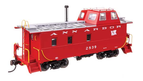 WalthersProto HO Wabash Streamlined Caboose - Ready to Run -- Ann Arbor #2839 (red)