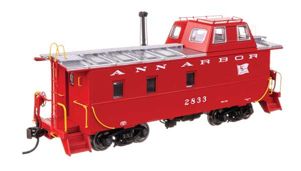 WalthersProto HO Wabash Streamlined Caboose - Ready to Run -- Ann Arbor #2833 (red)
