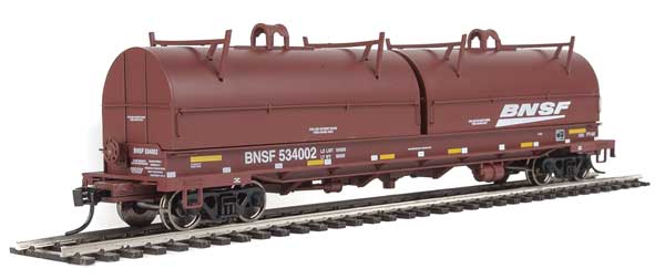 WalthersProto 50' Evans Cushion Coil Car - Ready to Run -- BNSF Railway #534002 (Round Hood, Boxcar Red, Wedge Logo) - 920-105237
