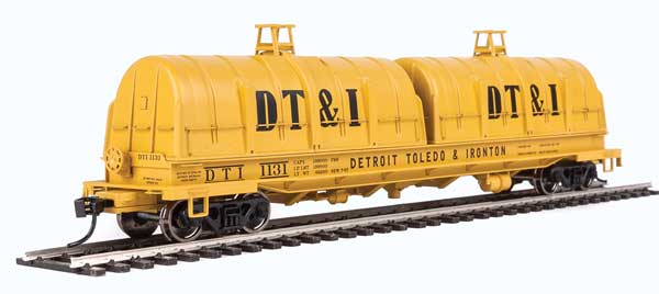 WalthersProto 50' Evans Cushion Coil Car - Ready to Run -- Detroit, Toledo & Ironton #1131 (Glass-Fiber Hoods, yellow, black) - 920-105245