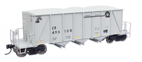 WalthersProto 40' Ortner 100-Ton Open Aggregate Hopper - Ready to Run -- Conrail #493135