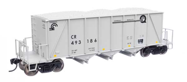 WalthersProto 40' Ortner 100-Ton Open Aggregate Hopper - Ready to Run -- Conrail #493186