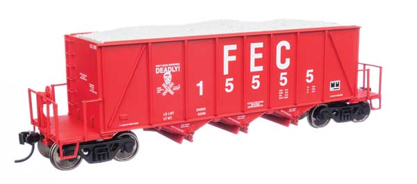 WalthersProto 40' Ortner 100-Ton Open Aggregate Hopper - Ready to Run -- Florida East Coast #15555