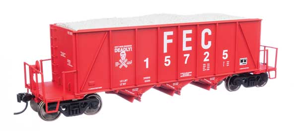 WalthersProto 40' Ortner 100-Ton Open Aggregate Hopper - Ready to Run -- Florida East Coast #15725