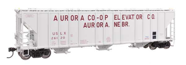 WalthersProto HO 55' Evans 4780 Covered Hopper - Ready To Run -- Aurora Coop USLX #26120