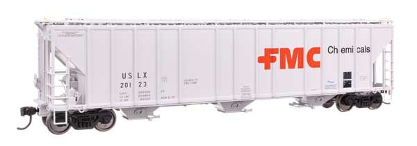 WalthersProto HO 55' Evans 4780 Covered Hopper - Ready To Run -- FMC USLX #20123