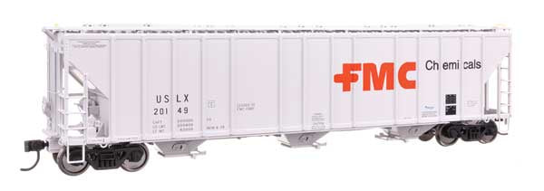 WalthersProto HO 55' Evans 4780 Covered Hopper - Ready To Run -- FMC USLX #20149
