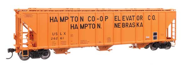 WalthersProto HO 55' Evans 4780 Covered Hopper - Ready To Run -- Hampton Co-op USLX #26261