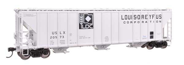WalthersProto HO 55' Evans 4780 Covered Hopper - Ready To Run -- Louis Dreyfus USLX #20573