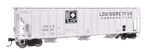 WalthersProto HO 55' Evans 4780 Covered Hopper - Ready To Run -- Louis Dreyfus USLX #20654