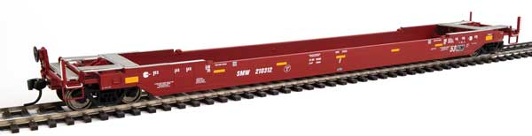 WalthersProto Gunderson Rebuilt All-Purpose 53' Well Car - Ready to Run -- St. Mary's West #210312 (oxide, white) - 920-109043