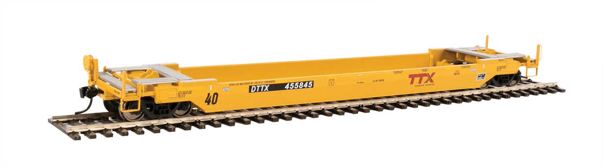 WalthersProto Gunderson Rebuilt All-Purpose 40' Well Car - Ready-to-Run -- TTX DTTX #455845 (Forward Thinking Logo) - 920-109126