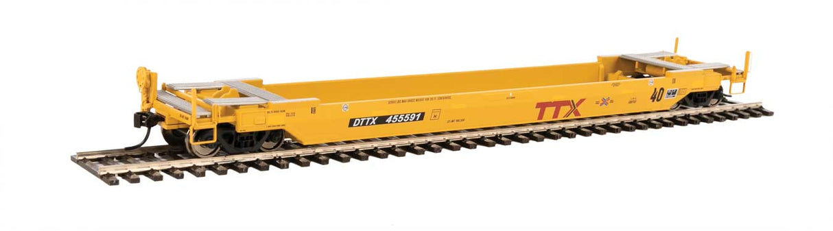 WalthersProto Gunderson Rebuilt All-Purpose 40' Well Car - Ready-to-Run -- TTX DTTX #455591 (New & Railbox Logo) - 920-109128