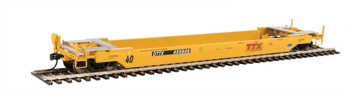 WalthersProto Gunderson Rebuilt All-Purpose 40' Well Car - Ready-to-Run -- TTX DTTX #455608 (Patch) - 920-109131