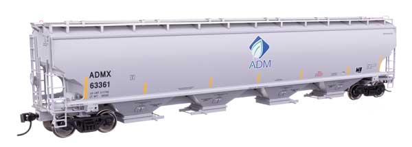 67' Trinity 6351 4-Bay Covered Hopper - Ready to Run -- Archer-Daniels-Midland #63361