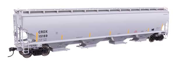 67' Trinity 6351 4-Bay Covered Hopper - Ready to Run -- Chicago Freight Car Leasing Co CRDX #15169