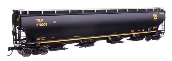 67' Trinity 6351 4-Bay Covered Hopper - Ready to Run -- Trinity Industries Leasing TILX #570005