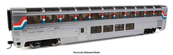 WalthersProto HO 85' Pullman-Standard Superliner I Lounge - Lighted - Ready to Run -- Amtrak(R) Ph III #33013