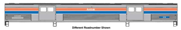 WalthersProto HO 73' Budd Baggage Car - Ready to Run -- Amtrak Phase II #1221