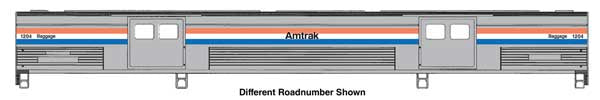 WalthersProto HO 73' Budd Baggage Car - Ready to Run -- Amtrak Phase III #1212