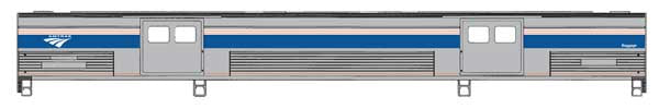 WalthersProto HO 73' Budd Baggage Car - Ready to Run -- Amtrak Phase VI Decal