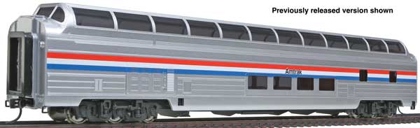 WalthersProto HO 85' Budd Great Dome - Lighted - Ready to Run -- Amtrak(R) Ph III w/Decal
