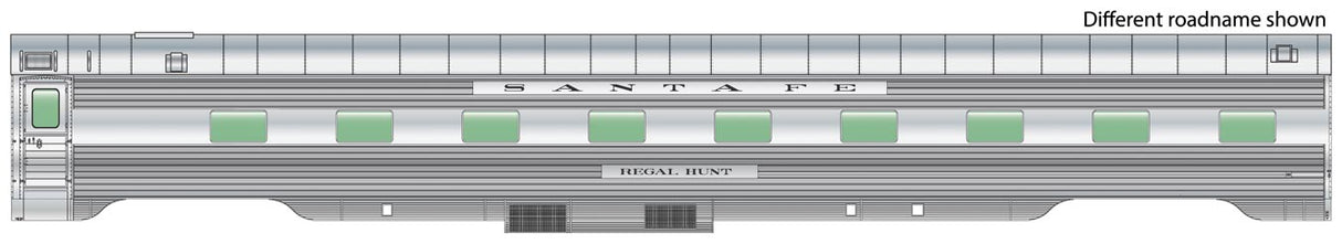 WalthersProto 85' Pullman-Standard Regal Series 4-4-2 Sleeper - Ready to Run -- Santa Fe #66 Business Train (Real Metal Finish) - 920-15253