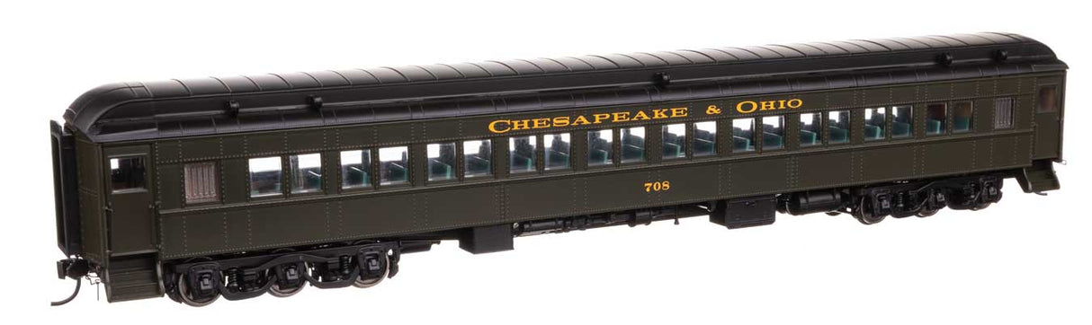 WalthersProto HO 82' Pullman-Built Heavyweight Paired-Window Coach - Ready to Run -- Chesapeake & Ohio (C&O)(Green) #708