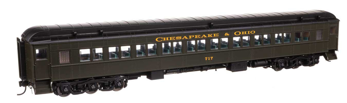 WalthersProto HO 82' Pullman-Built Heavyweight Paired-Window Coach - Ready to Run -- Chesapeake & Ohio (C&O)(Green) #717