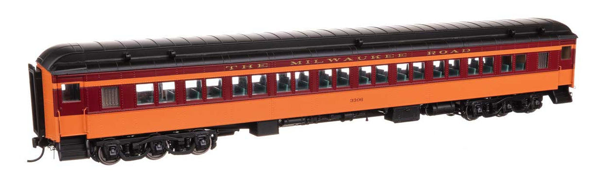 WalthersProto HO 82' Pullman-Built Heavyweight Paired-Window Coach - Ready to Run -- Milwaukee Road (MILW) #3306