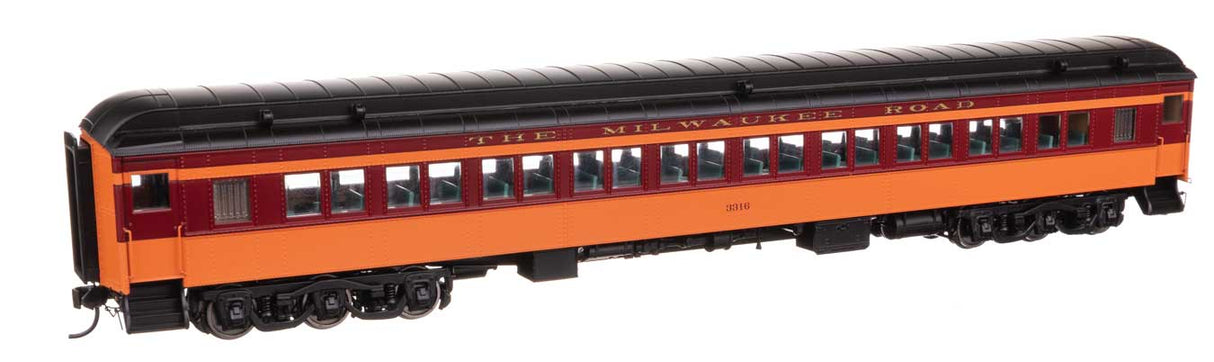 WalthersProto HO 82' Pullman-Built Heavyweight Paired-Window Coach - Ready to Run -- Milwaukee Road (MILW) #3316