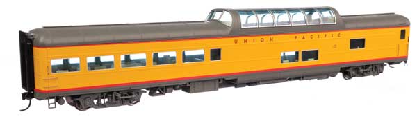 WalthersProto 85' American Car & Foundry Dome Lounge -- Union Pacific Standard with Decals (yellow, red, gray trucks)
