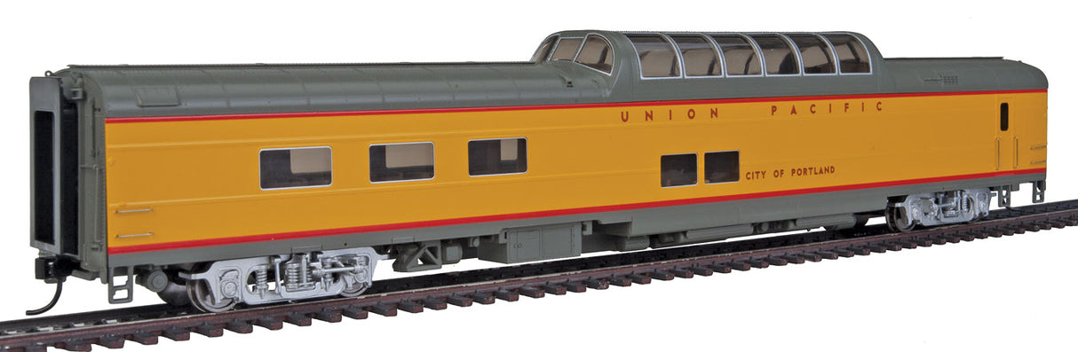 WalthersProto HO 85' ACF Dome Diner - Lighted - Union Pacific(R) Heritage Series -- City of Portland; Early w/printed name, number decals